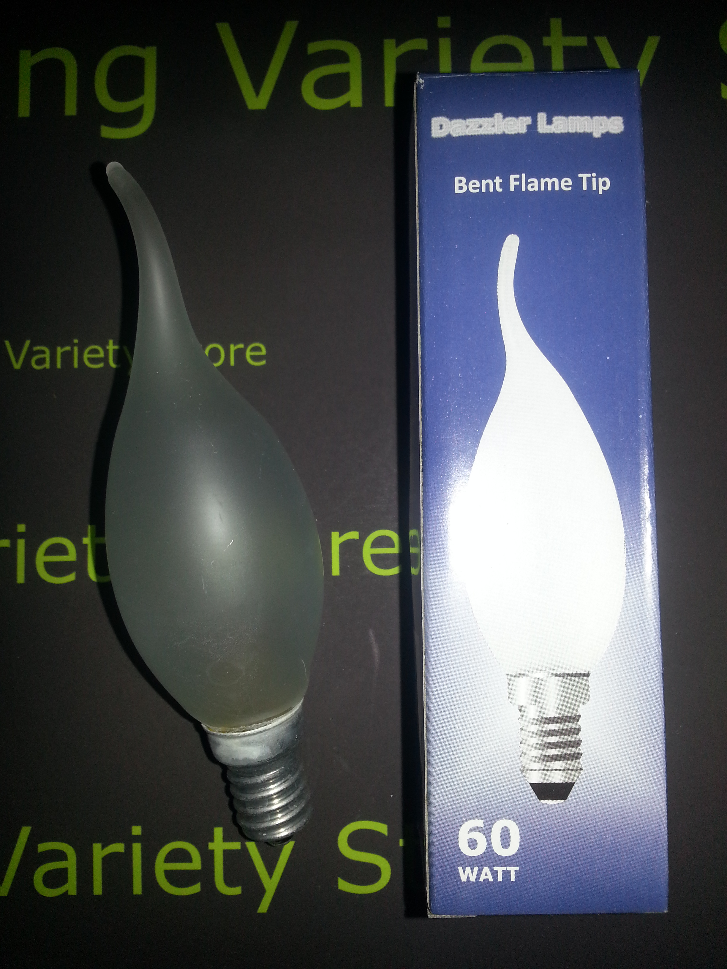 E14 SES 60W Flame Tip Bent Candle FROSTED Lamp Light Bulb 240V Dimmable